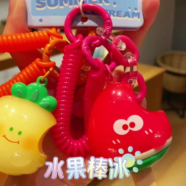 Мультсериал ключевой цепочка набор мягкий прикосновение фруктовый подвесок ключевой кольцо для детей вечеринка благосклонность школы и офиса