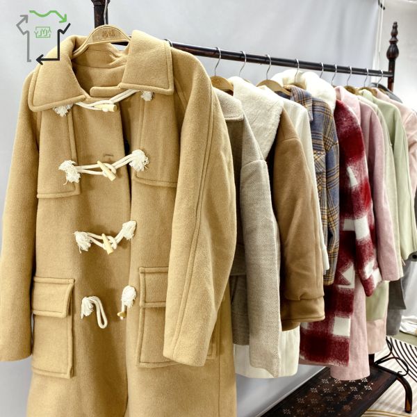 Fashion Second Hand Womens Coats Single Sided Medium Long Hybrid Minimalist Style