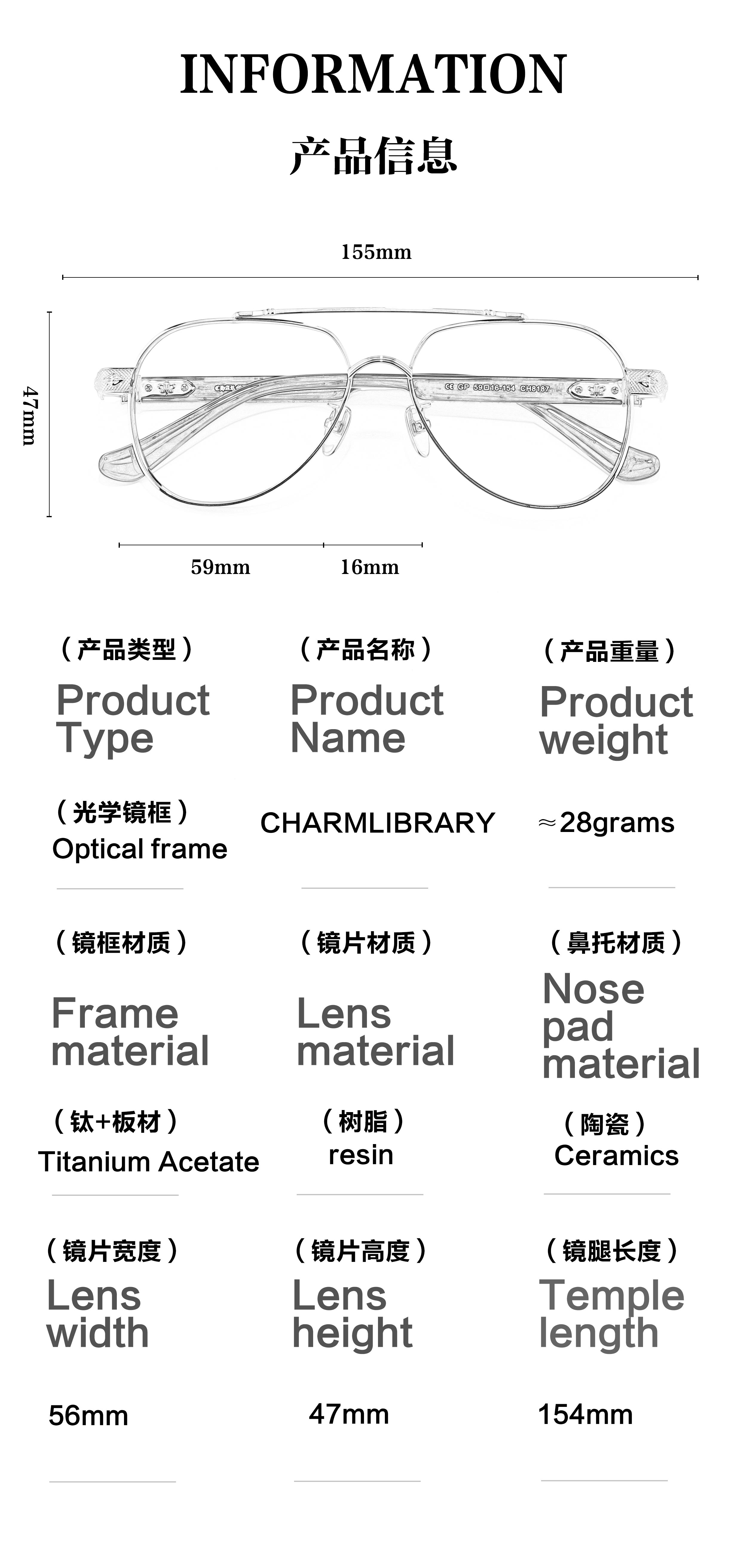 Advanced Pure Titanium Eyeglass Frame Gold Silver Optical Prescription Luxury Brand pilot Reading Glasses Women Thick Eye Frame