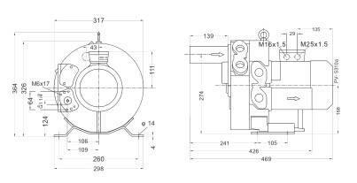 Ultra High Pressure 3 Phase Vacuum Pump Double Stage 50 / 60HZ 800W