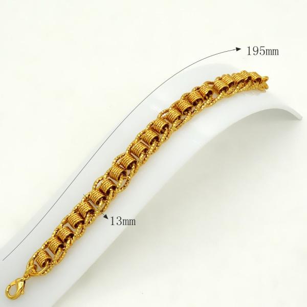 Big size thick chain Trendy jewelry Men & Womans bracelet Bangle 18K Real Gold Plated Lin