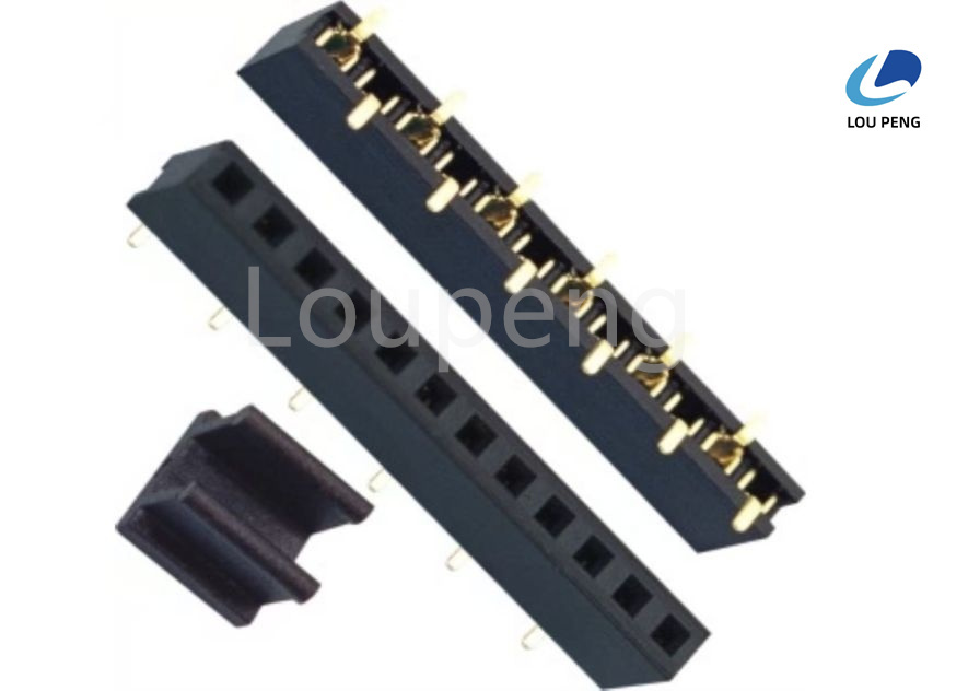 Minus 40 to Plus 105 Celsius Female Header Connector with Versatility Usually and Pitch Choices 0.8mm 1.0mm 1.27mm 2.0mm 2.54mm