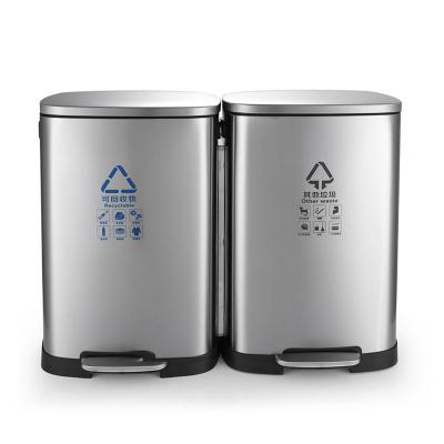Anti Corrosion 100L Stainless Steel Outdoor Trash Can