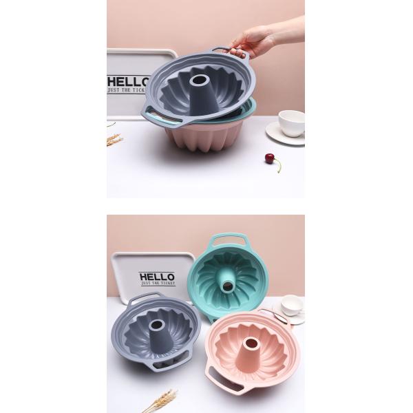 Anti Scalding Handle Flower Design Silicone Cake Pan