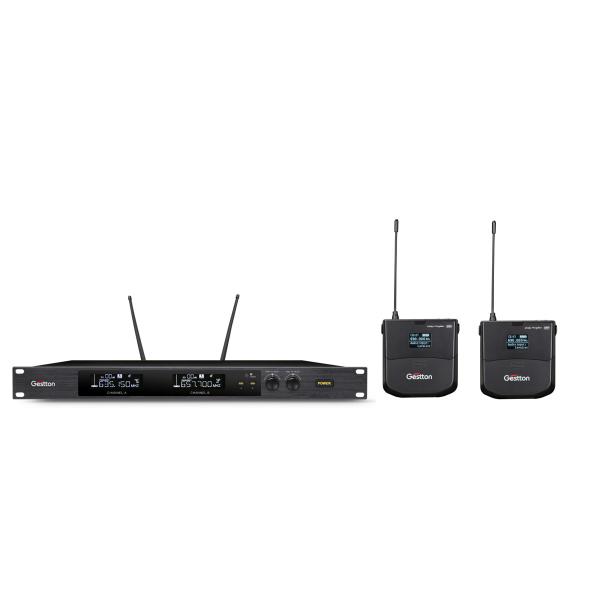 UHF Dual Channel Wireless Microphone ACT Auto Scan Infrared Frequency Teaching