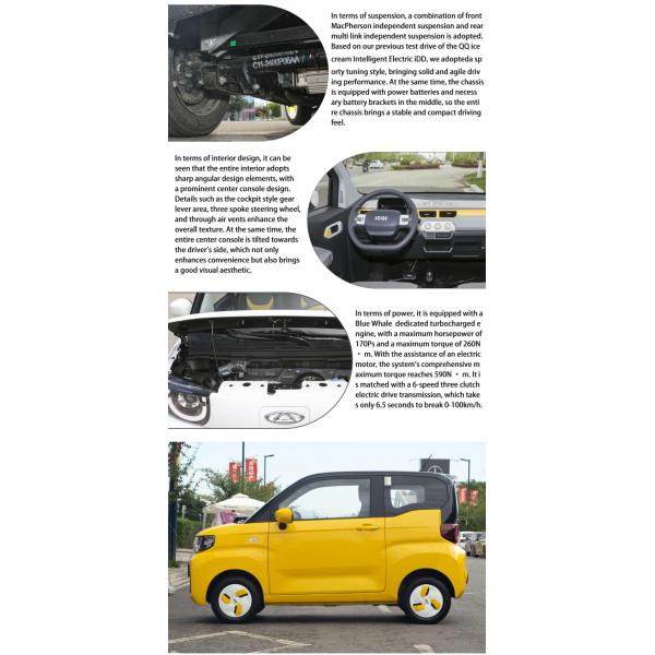 Chine Nouveaux véhicules à énergie pure 4 roues Autos d'occasion Adultes Chery QQ Mini EV Voiture électrique