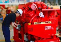 Approbation rouge de FM moteur diesel de pompe à eau de 300 puissances en chevaux utilisé dans la lutte contre l'incendie