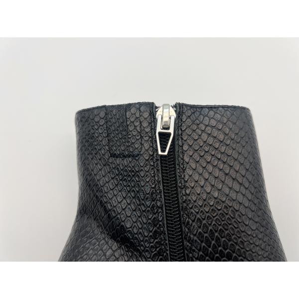 women's waterproof winter Dress boots with soft nappa liz leather,snakeskin design upper with inside YKK zipper