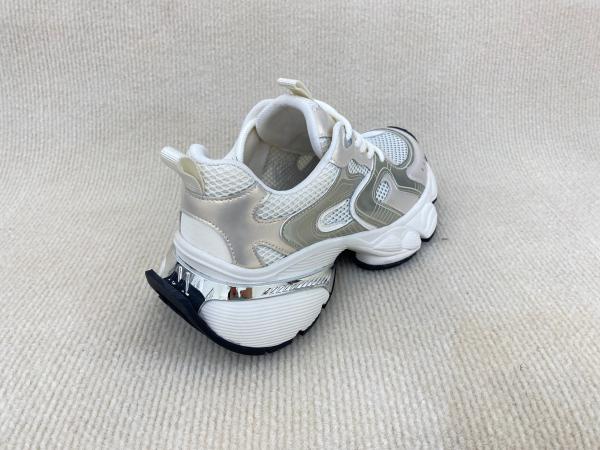 PU Outsole Women Gold Sneakers UK 2.5 - UK 7.5 Size White And Gold Sneakers