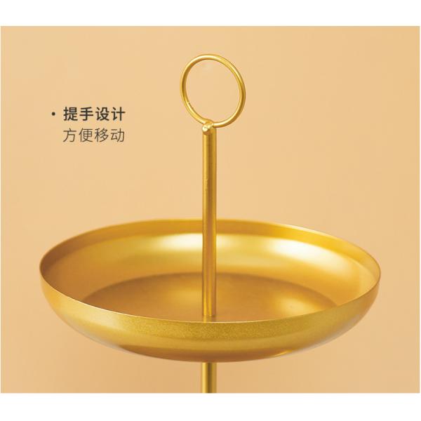 Anti Rust Double Tier 31cm Height Steel Fruit Basket