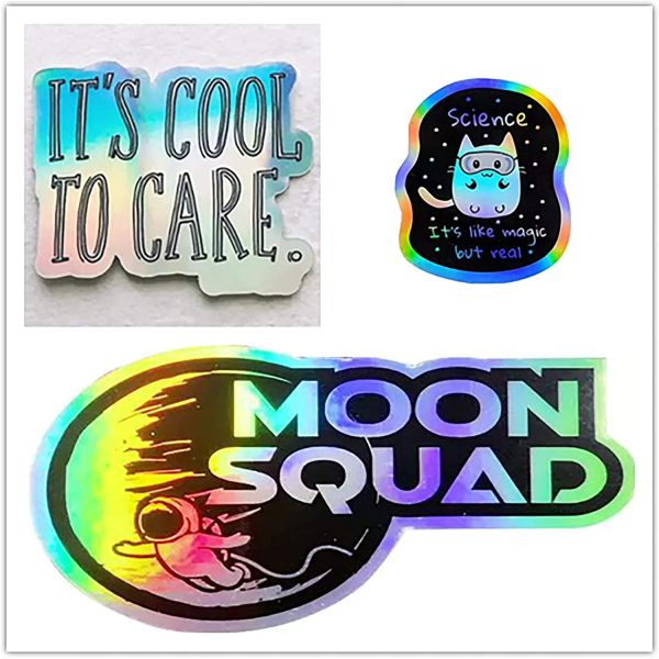 Vinyl Sticker Holographic Easy Adhesion Waterproof Inkjet Printable Die Cut Self-Adhesive Paper