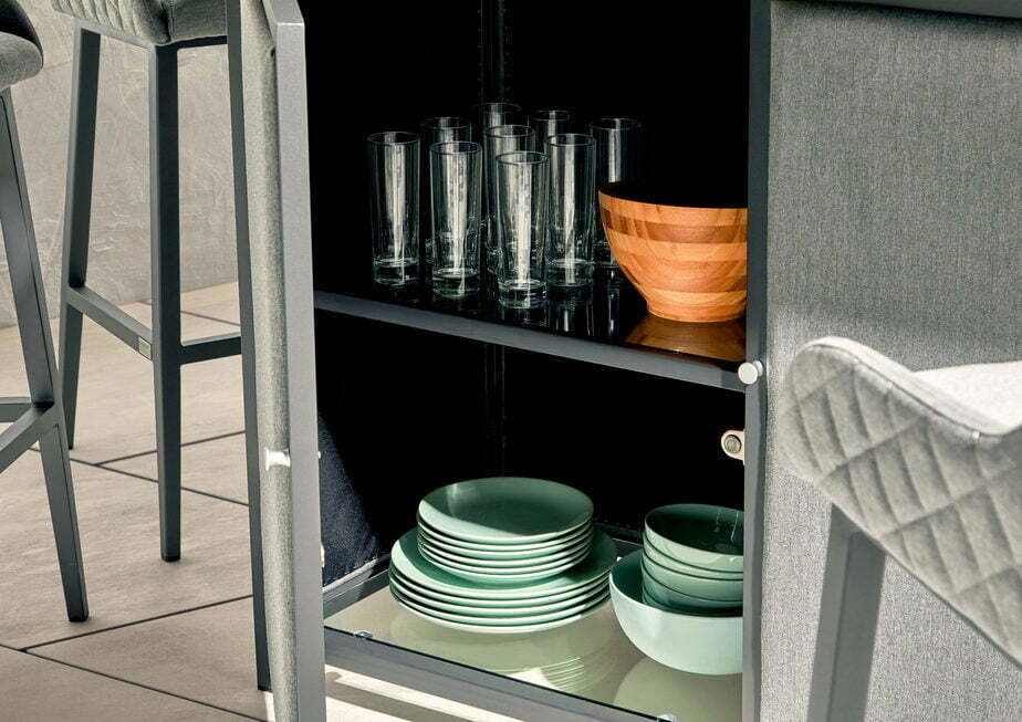 Mail Packing AJUNION All Weather Outdoor Dining Set with Firepit Table