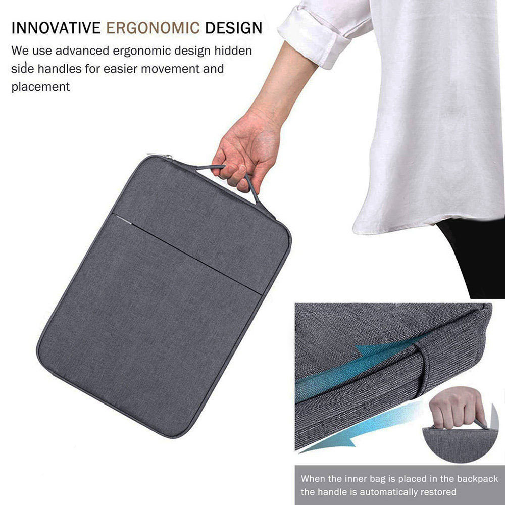 For Laudtec Polyester Laptop Sleeve Handbag Case Waterproof Zipper Portable Notebook Cover Business Shockproof Lap Top Bags for Wholesale OEM/ODM/Private Label