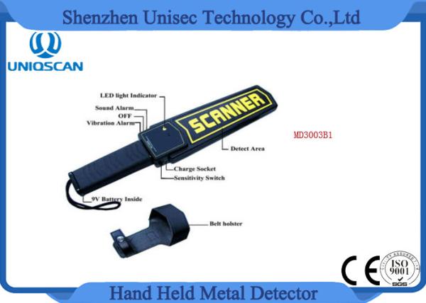 High Sensitivity Hand Held Security Detector , Metal Detector Scanner For Airport