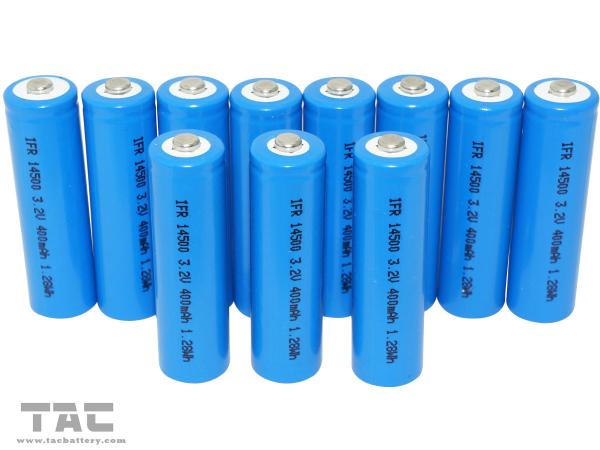Bateria 14500 do AA 3.2V LiFePO4 para a iluminação solar clara solar da cabeça da bicicleta do gramado