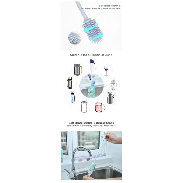 Щетка чистки бутылки силикона OEM гибкая складная