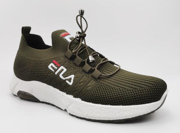 Logo Embossed Mens Breathable Running Shoes Size 15 Rubber Soles