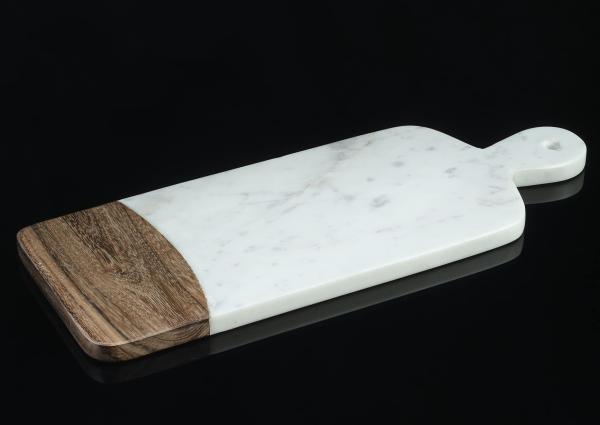 Kitchen Decor cutting board Marble acacia wood splicing cutting board with handle