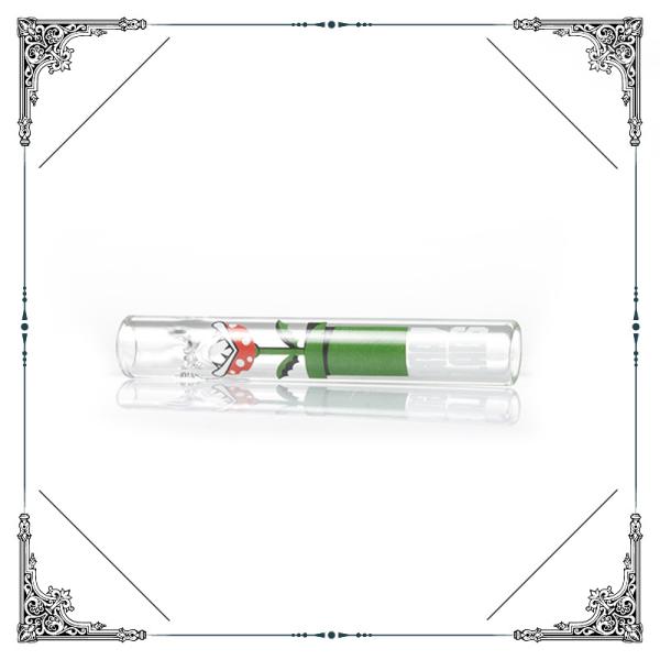3 Inches Stickers Printed Chillums Hand Pipes Hand Blown Bongs