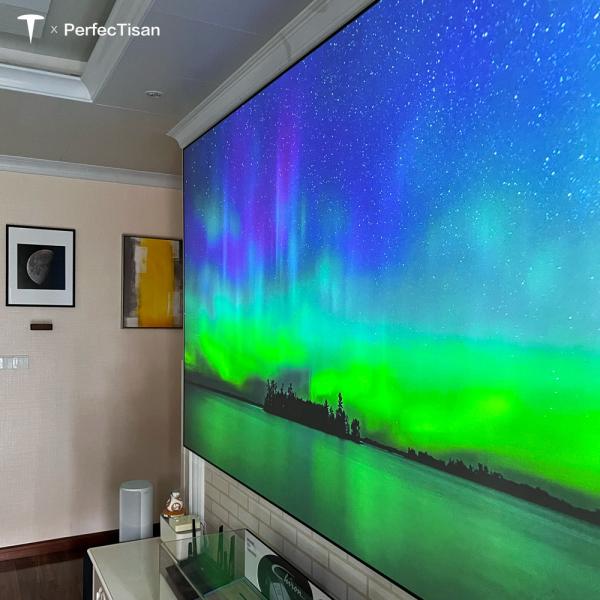 16:9 ALR Projection Screens Long Throw Fixed Frame Projector Screens 3D