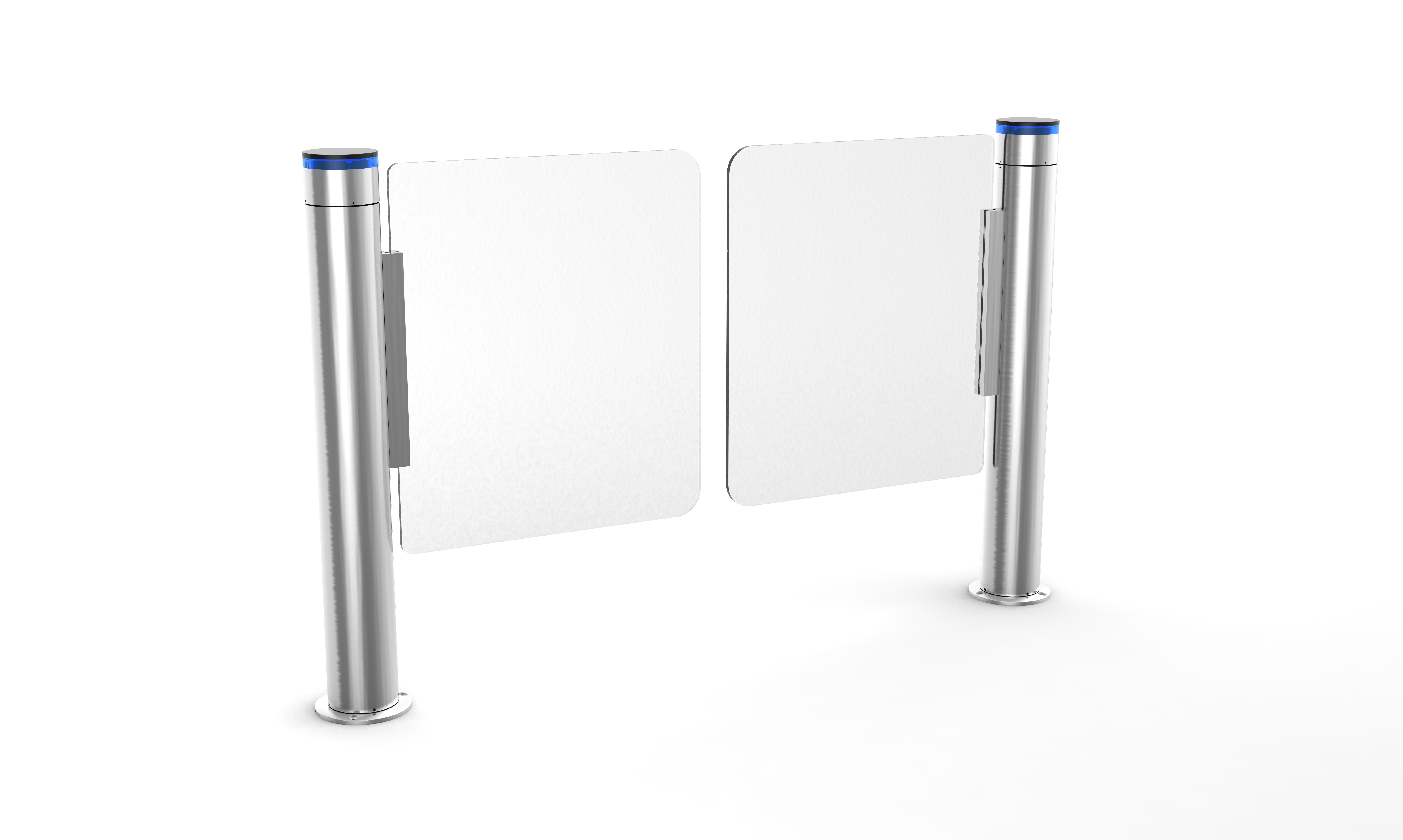 Integrated 127mm Cylindrical Swing Speed Gate Turnstile Compact Rapid Access Door Security Barrier