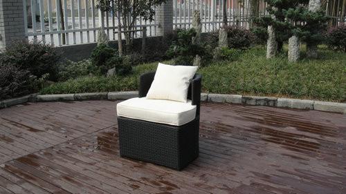 All Weather UV Proof Outdoor Rattan Sofa For Cafe / Beach / Park
