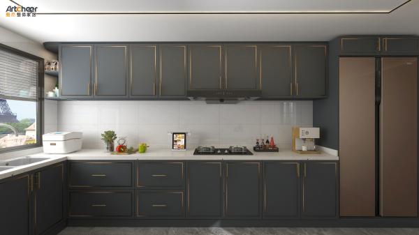 Modular Customized Kitchen Cabinet Black And White Lacquer For Kitchen Furniture