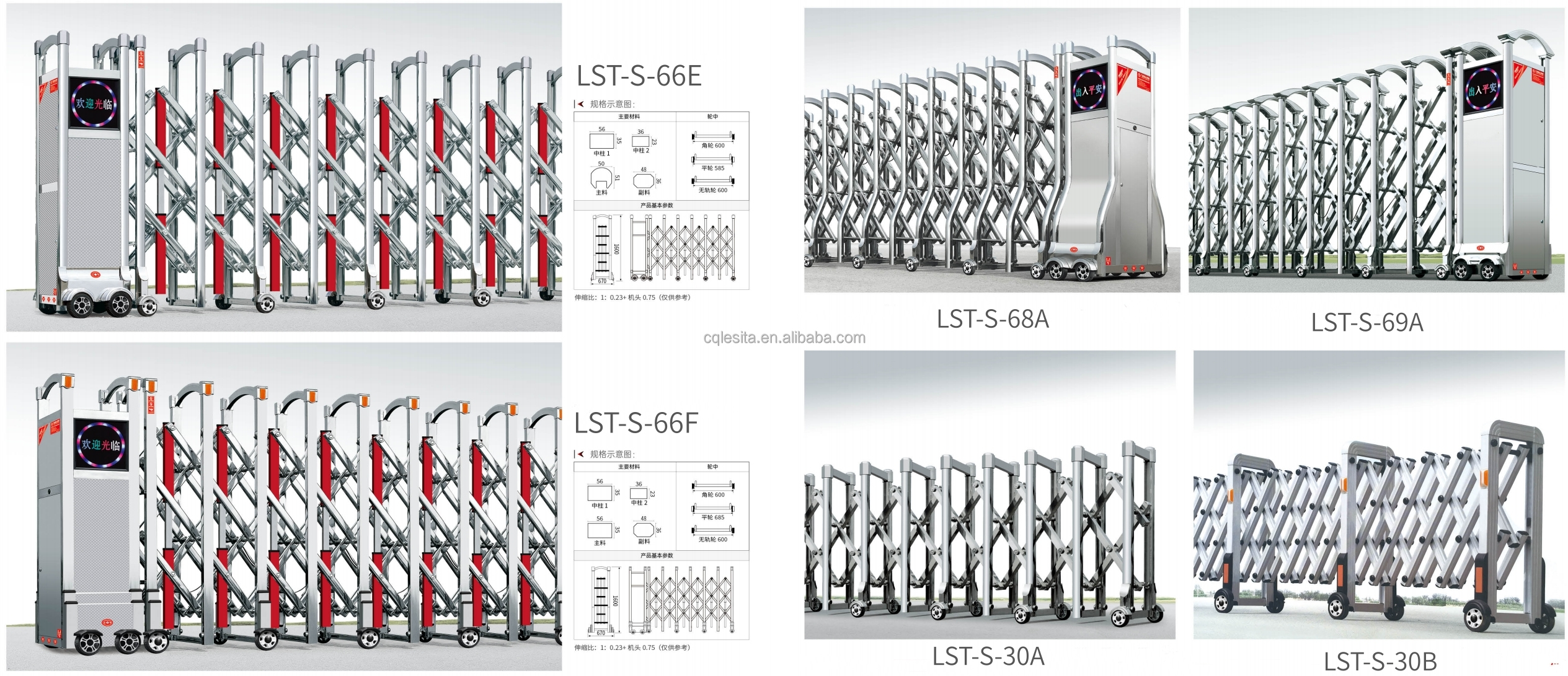 Industrial Automatic Electric Sliding Retractable Gate Stainless Steel Philippines Folding Gate