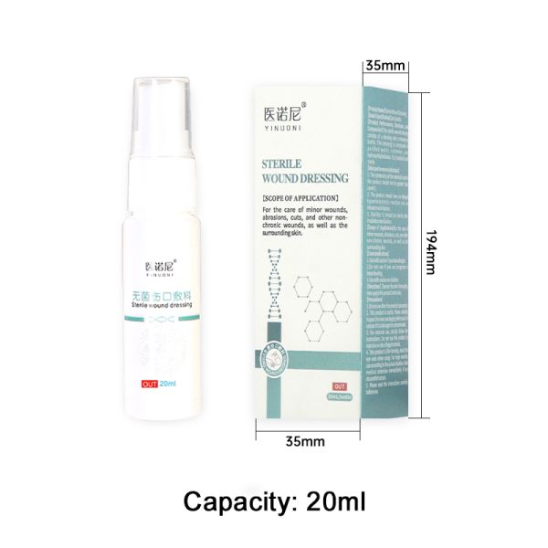 Washable Wound Care Spray 20ml Sterile Wound Dressing Spray For Abrasions Or Cuts
