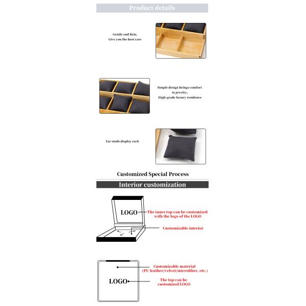 Multi Cell 3x3 Solid Wooden Watch Exhibition Plate with Pillows for Luxury Show