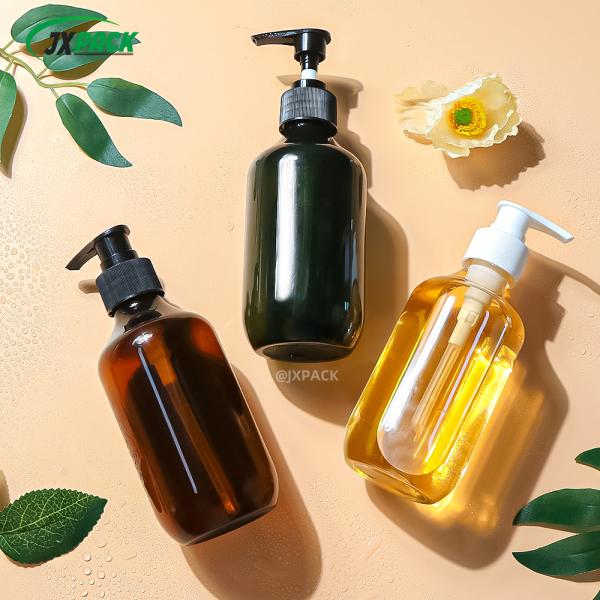 Empty Shampoo Bottles 300ml 500ml PET Shampoo Conditioner Shower Gel Bottles