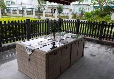 New design Outdoor garden Furniture PE Rattan wicker chair hotel chair and table