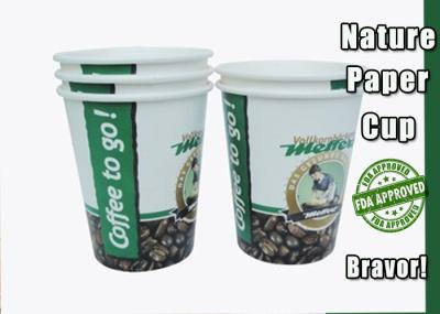 90mm Hot Drink Paper Coffee Mugs , Personalised Takeaway Coffee Cups With Lids