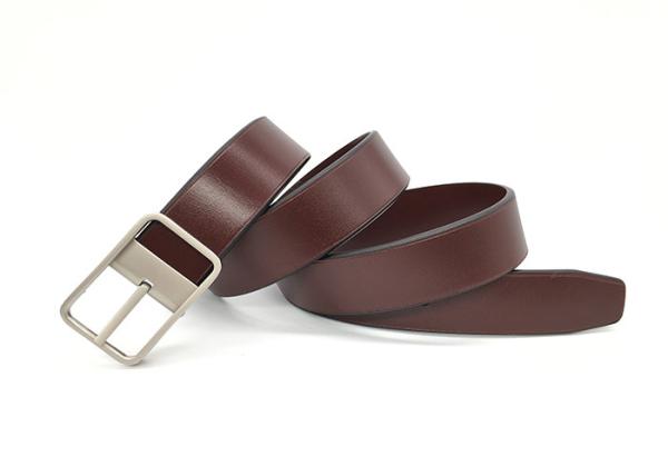 3.5cm Silver Buckle Casual Dress Smooth Leather Belt For Man 100-140cm Length
