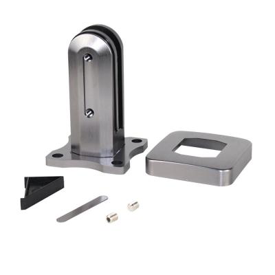 Aluminum Alloy Exterior Swimming Pool Glass Clamp for Balustrade Mounted on Flooring