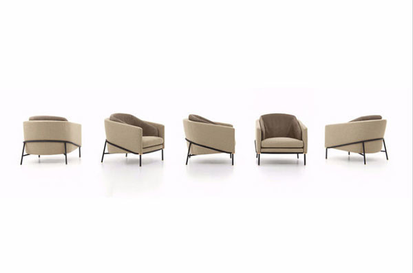 Кресло софы отдыха одиночное охватывая формирует комнату Seater 800x860x750mm ткани живущую