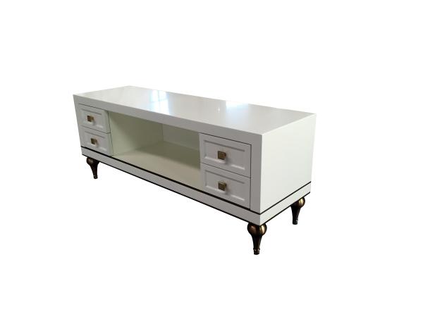 High Gloss Wooden Living Room Coffee Table Glass Side Table Solid Birch Wood
