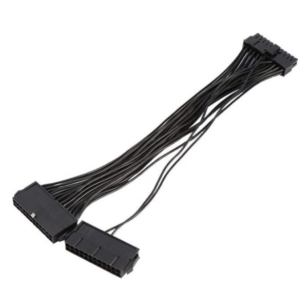 PSU 24 PIN Female to Dual 20 4 24 PIN Male ATX Mining Motherboard Extension Cable