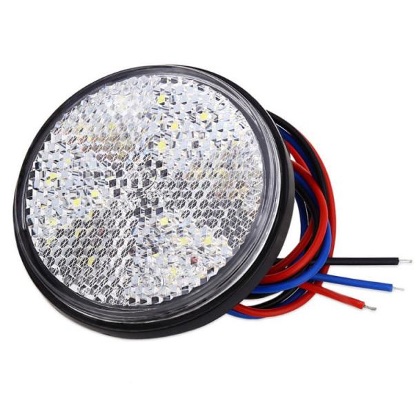 Customizable 12V LED Reflector Brake Turn Signal Round Motorcycle Tail Light for