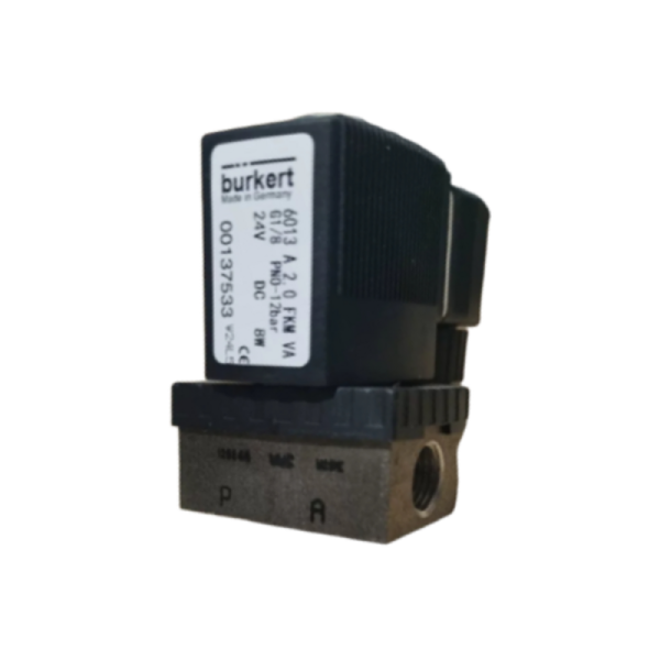 Burkert Solenoid Valve 00222122 00222123 00222125 00222126 00222127 00222129 Type 6213 2/2 Way Normally Closed Port Size G3/4 G1 Orifice 20mm FKM Seal Hot Fluid Industrial Control Valve