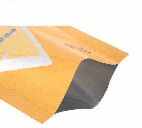 High Quality Matte Pure Aluminum Foi three side seal Clear Plastic Cosmetic Bags for facial mask packing