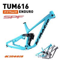 Kinesis TUM616 27.5+ 29er Alumínio Full Suspensão Enduro Off-Road Soft Tail Mountain Bike Frame