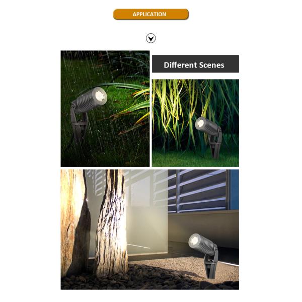 DC 24V 10W Led Spot Spike Yard Light RGBW 4 en 1 Iluminación portátil de exteriores impermeable