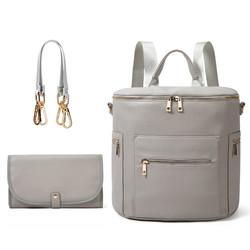 OEM ODM Travel PU Leather Backpack Diaper Bags 31*18*33cm