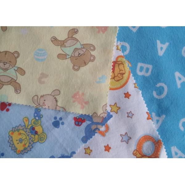 Soft And Healthy Floral Printed Cotton Flannel Cloth For Blanket Bedding
