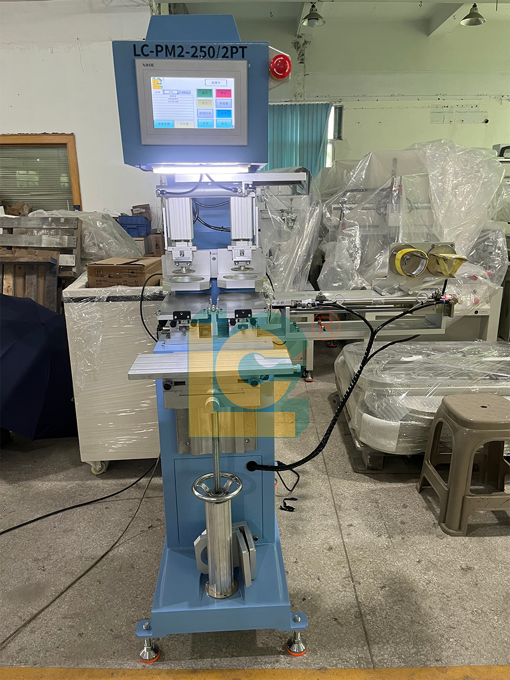 LC 2-Color Closed Ink Cup Pad Printing Machine with Independent Pad Shuttle System