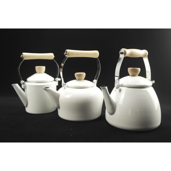 1400ml Flower Theme Enamel Water Kettles Enamel Teapot For Tea Brewing Sessions