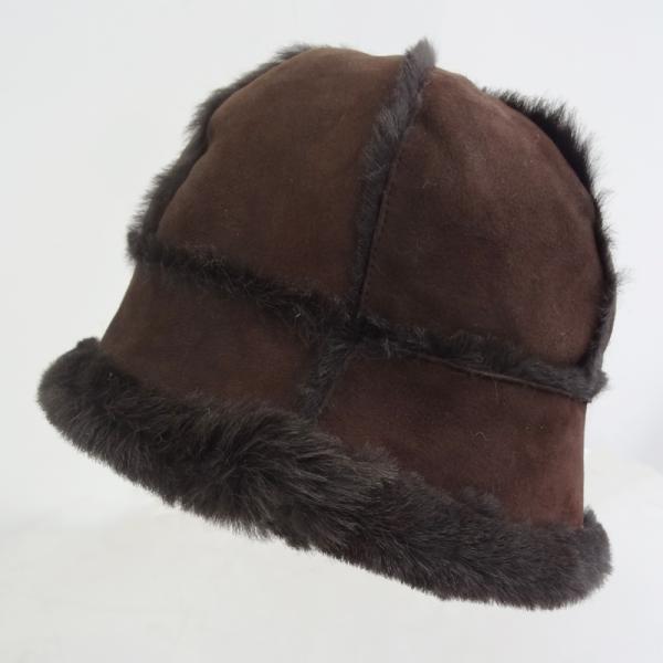 Unisex Sheepskin Beanie Hat Breathable Waterproof Plush Style Plain Pattern