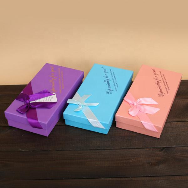 Embalagem doce do presente da caixa do papel clássico da fita do estilo para doces de chocolate
