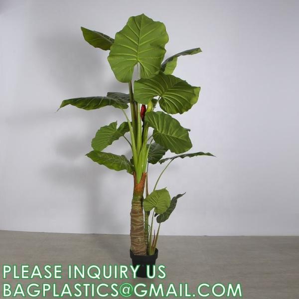 Artificial Plants 15 Inch Artificial Dripping Guanyin Tree Faux Plants Décor Indoor Outdoor,Fake Plastic Plants